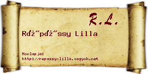 Répássy Lilla névjegykártya